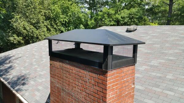 Custom cap with hip roof