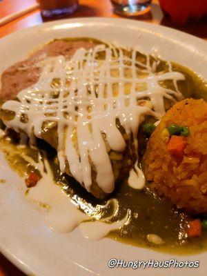 The best chicken enchilada verde I've ever had.