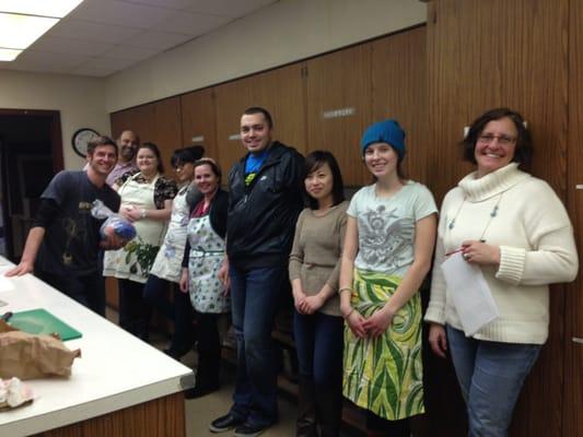 Teaching a cooking class for the OHSU Adolescent and Young Adult program with Dr. Sarah Larson