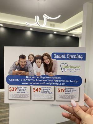 Grand Opening Specials!