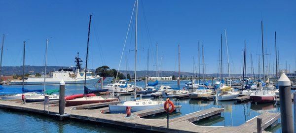 Nice day to be out - eating my fish and chips with this view.