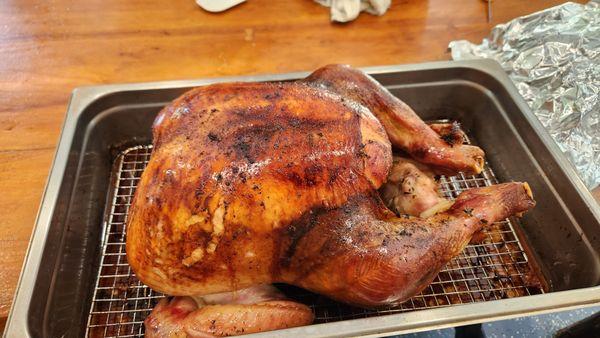 Whole Roasted Brined Turkey