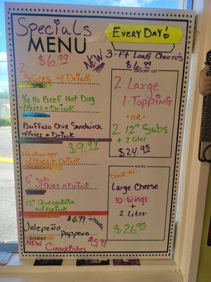 Our Daily specials