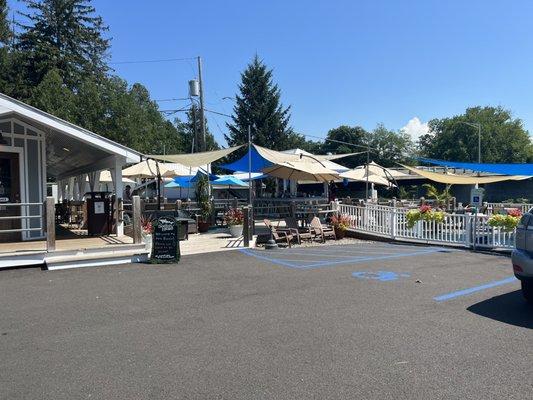 Outside bar and seating