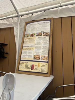 menu outside