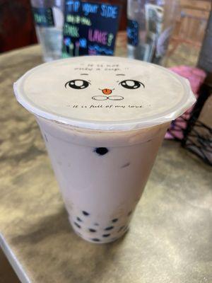 Black Milk Tea with Black Pearls