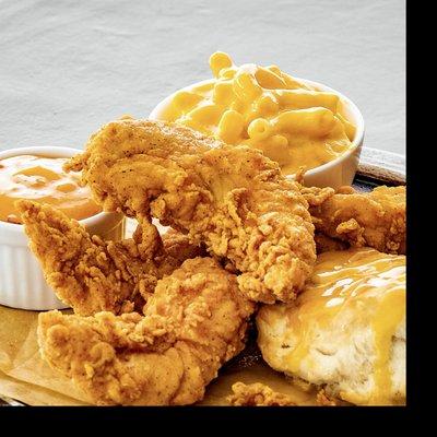 Hand Battered Chicken Tenders.