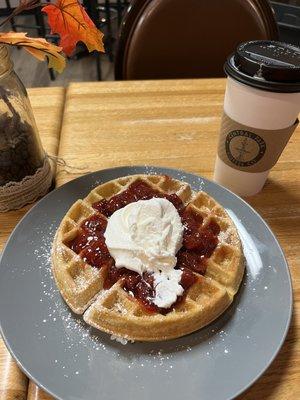 Berries and Cream waffle