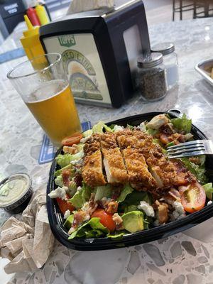 Hot lHoney fried chicken salad  10 stars  highly recommend