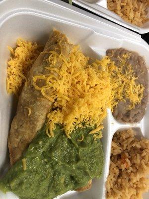 4 RolledTaco plate w Guac & cheese