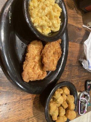 Fried pork chops, okra and Mac!