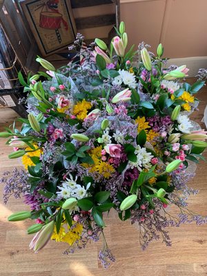 Bucket of bouquets