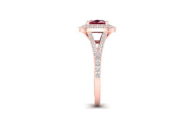 rose gold ruby engagement ring