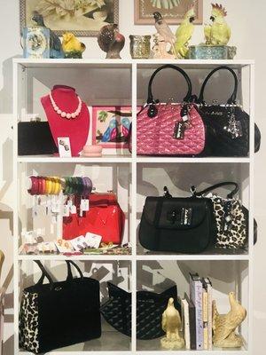 Handbags from Lux De Ville and Banned Apparel. Accessories from Splendette and Bows and Crossbows.