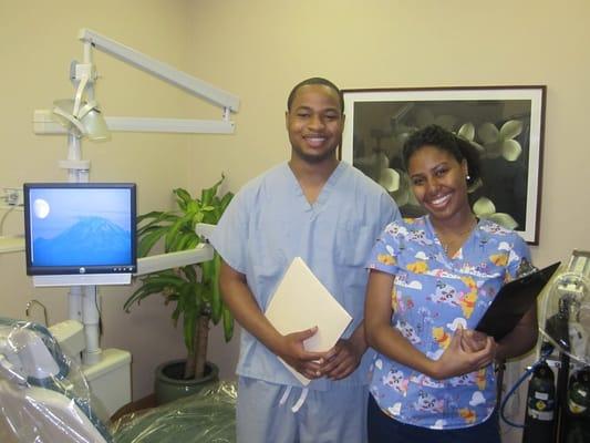 Dental Assistants, Matthew (left) and Joanne (right)