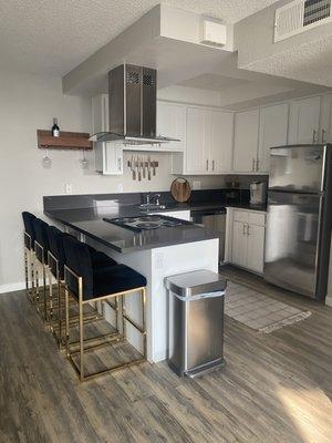 Newly renovated units featuring quartz countertops, stainless appliances, and stylish vinyl plank flooring