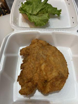 Breaded chicken sandwich