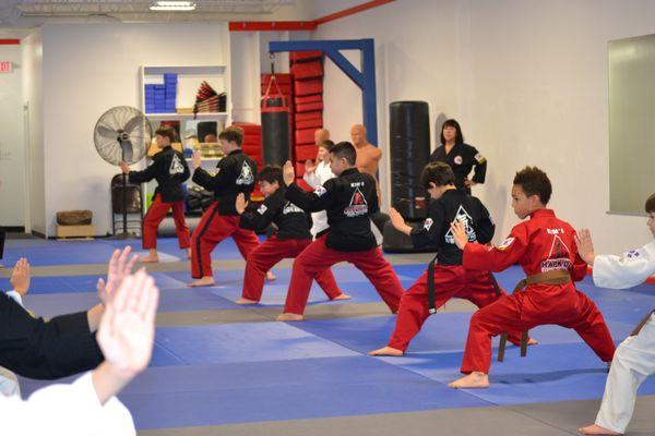 Some of our Black Belts showing off skills.