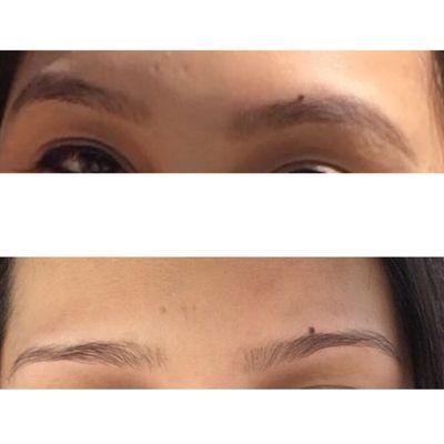 Top is my brows before I came in. Below is after. Clearly the photos speak for themselves....