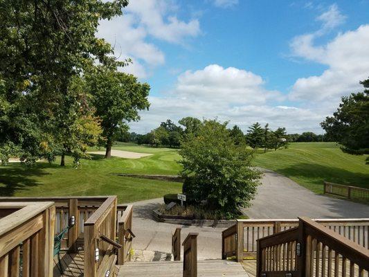 View of golf course from deck