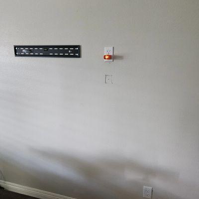 TV Mount & New Outlet Installation