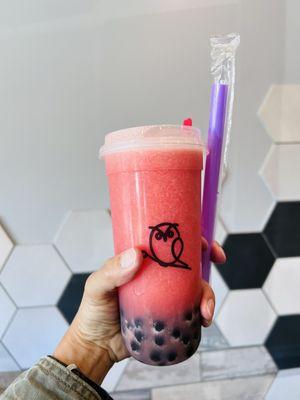 Watermelon Juice with Boba