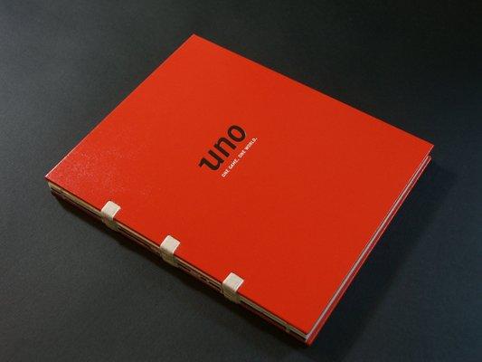 Exposed Signature Binding with Red Leatherette cover material.