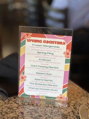 Spring cocktails specials