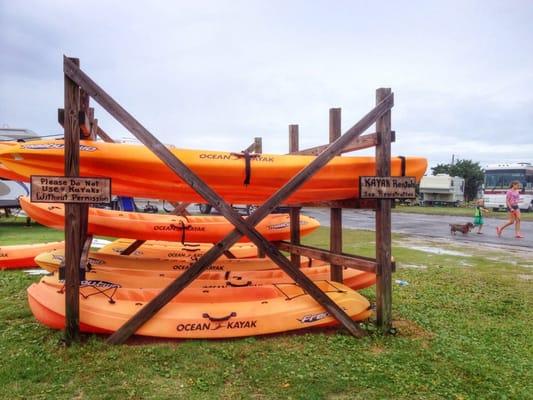 Rent a kayak...on campsite