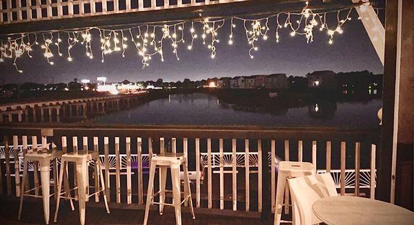 String lit patio upstairs