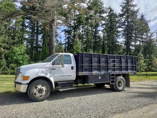 Big Smooth delivery dump truck, holds up to 6 yards rock/sand and 10 yards of soil.