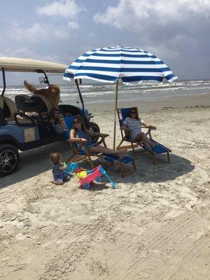 Miss Maddi from our office staff and friends relaxing on the beach.