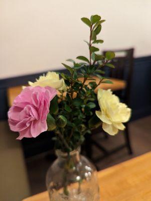 Flowers at each table