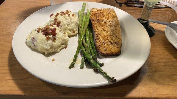 The salmon was delicious