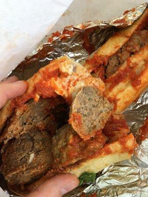 Meatball sub-- the really stuff this with a ton of meatballs!