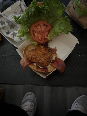 Chicken Hand-Breaded Bacon Swiss Chicken Sandwich