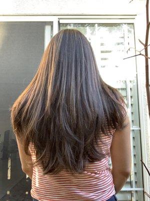 Back view of highlights