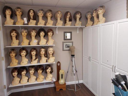 Private wig studio in the new Bel Marin Keys location