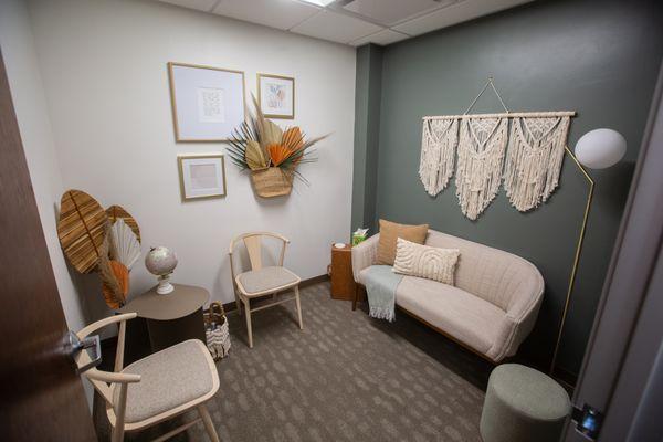 Patient meeting room to talk with our medical clinic team - A private, comfortable setting so you feel protected and supported.