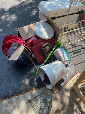 Items were taken off the truck like this.