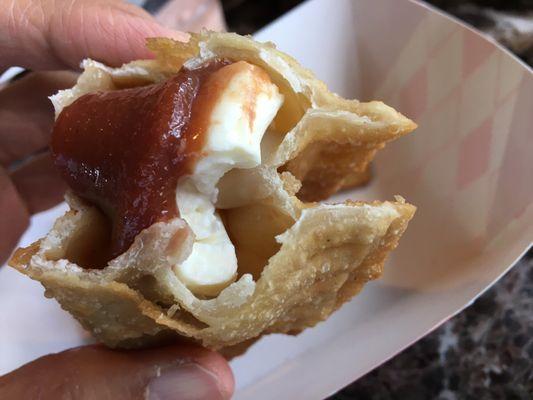 Insides of guava cheese empanadas- delicious!