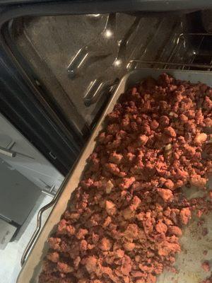 Ground beef scraps