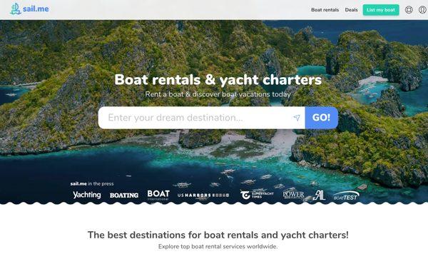 Website development project developed for Sailme.com, a boat and yacht rental platform.