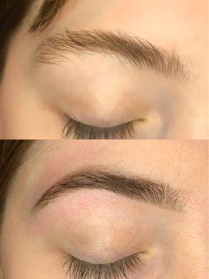 Brow Wax & Tint Before & After