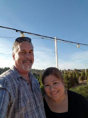 Joy and Bill cutting our Christmas tree