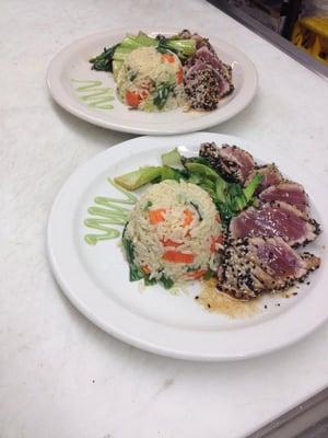 Rare Seared Sesame Encrusted Yellowfin Tuna