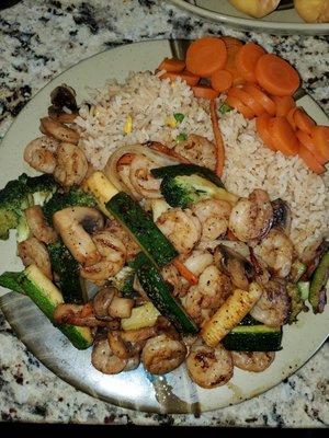 Hibachi shrimp & vegetables