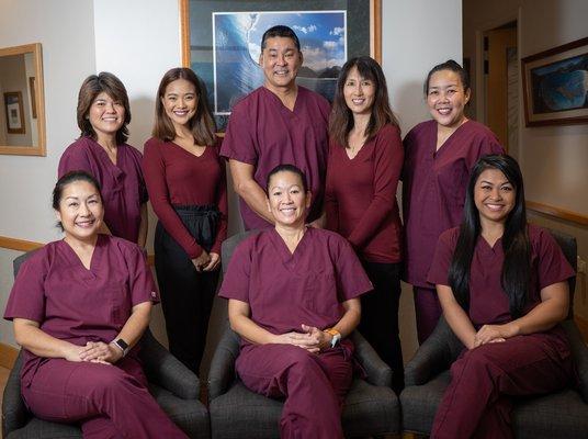 Dr. Garrett Hayashi and staff, 2020