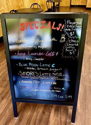 Specials menu - oct '22