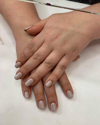 Hard gel manicure